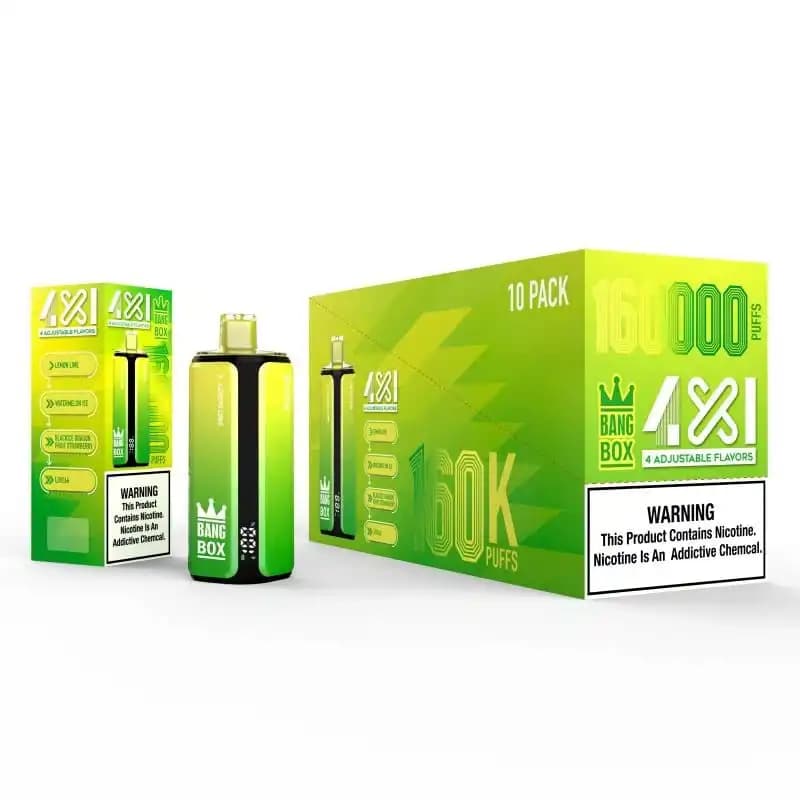 BANG BOX 160000 Puffs 160k 4-in-1 Rechargeable Disposable Vape 80mL Pre-filled E-Liquid 10 Flavors BANG BOX 160000 Puffs 160k 4-in-1 Rechargeable Disposable Vape 80mL Pre-filled E-Liquid 10 Flavors